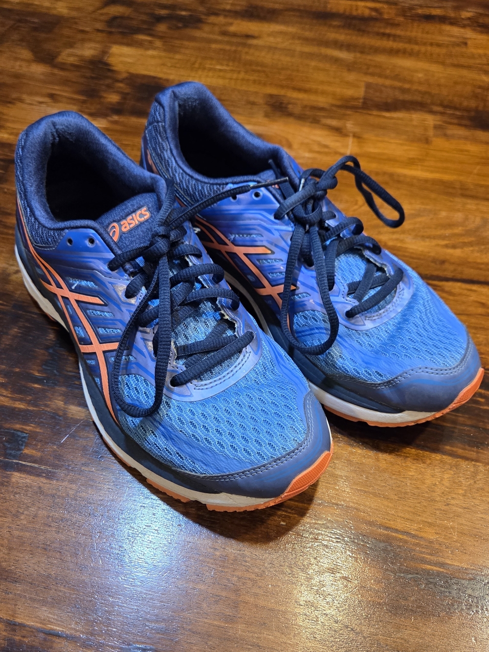 Asics GT 2000 5 T757N Blue Orange Running Shoes Lace Up Low Top Womens Size 9